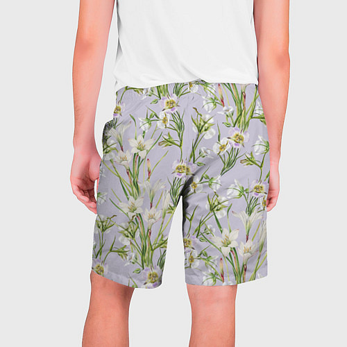 Мужские шорты Цветы Лилии и Морозники / 3D-принт – фото 2