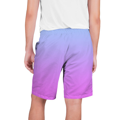 Мужские шорты Голубо-розовый градиент / 3D-принт – фото 2