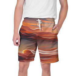 Шорты на шнурке мужские Буря в пустыне, цвет: 3D-принт