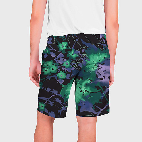 Мужские шорты Цветочная авангардная композиция / 3D-принт – фото 2