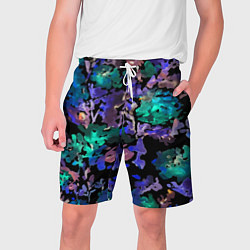 Шорты на шнурке мужские Floral pattern Summer night Fashion trend 2025, цвет: 3D-принт