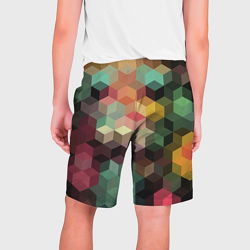 Мужские шорты Разноцветный геометрический узор 3D / 3D-принт – фото 2