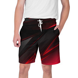 Шорты на шнурке мужские Красно-черный фон, цвет: 3D-принт