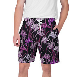 Мужские шорты Цветы Фиолетовые Ирисы