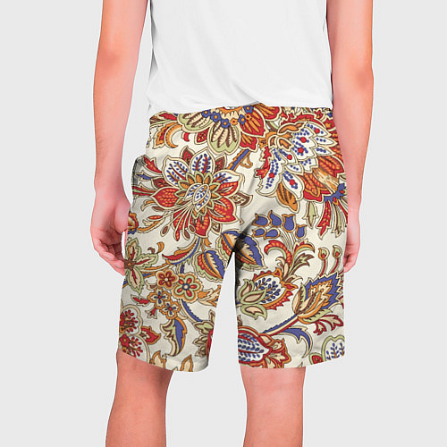 Мужские шорты Цветочный винтажный орнамент / 3D-принт – фото 2
