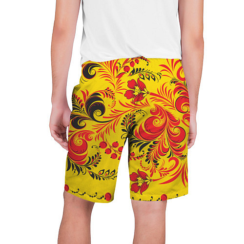 Мужские шорты Хохломская Роспись Цветы / 3D-принт – фото 2