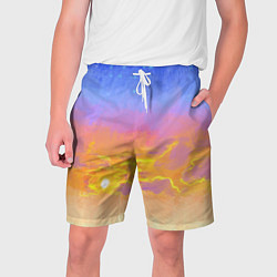 Шорты на шнурке мужские Закатное небо и звезды, цвет: 3D-принт