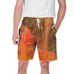 Мужские шорты Абстрактное множество красок - Оранжевый