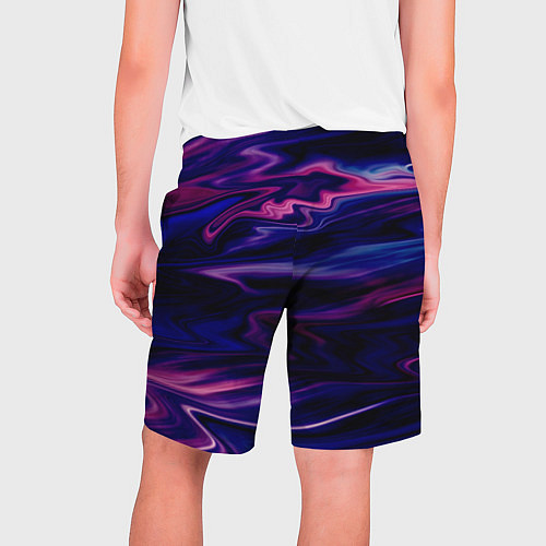 Мужские шорты Фиолетово-розовый абстрактный узор / 3D-принт – фото 2
