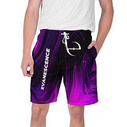 Шорты на шнурке мужские Evanescence violet plasma, цвет: 3D-принт