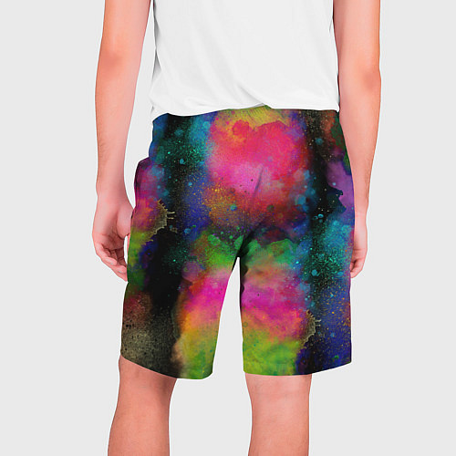 Мужские шорты Разноцветные брызги кляксы / 3D-принт – фото 2