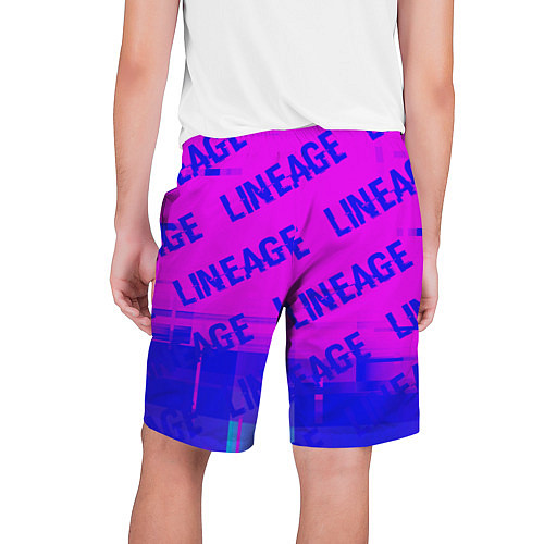 Мужские шорты Lineage glitch text effect: паттерн / 3D-принт – фото 2