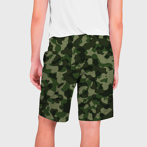 Мужские шорты Камуфляж зелёного цвета / 3D-принт – фото 2