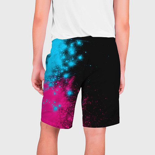 Мужские шорты Inter - neon gradient: по-вертикали / 3D-принт – фото 2