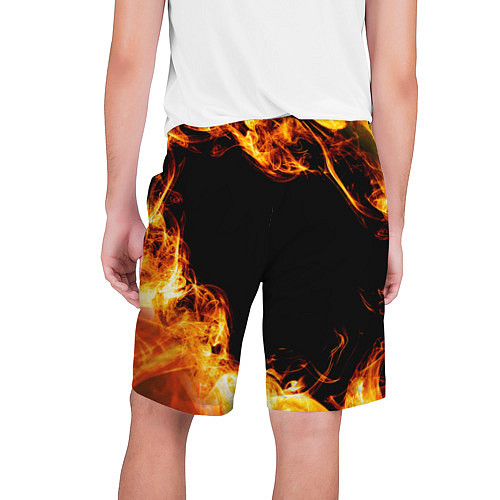 Мужские шорты Disturbed и пылающий огонь / 3D-принт – фото 2