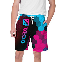 Мужские шорты Dota - neon gradient: по-вертикали
