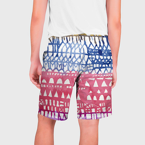 Мужские шорты Абстракция Город Эдварда Мунка / 3D-принт – фото 2