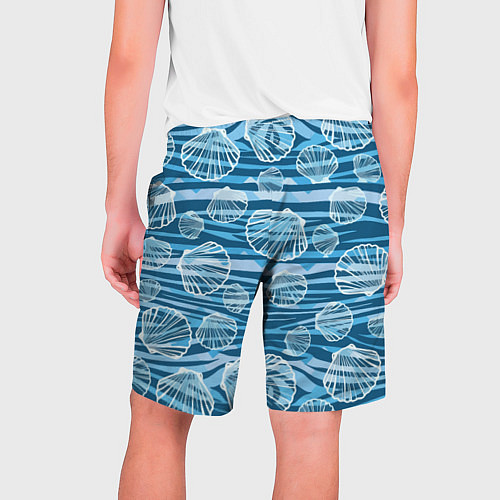 Мужские шорты Паттерн из створок ракушки - океан / 3D-принт – фото 2