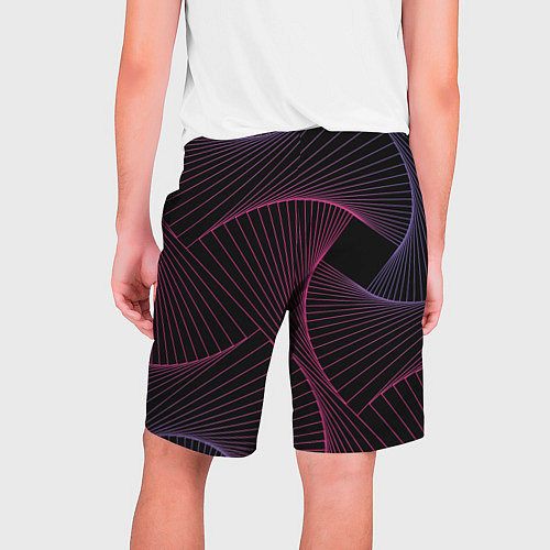 Мужские шорты Неоновые волны градиент / 3D-принт – фото 2