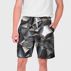 Шорты на шнурке мужские Полигональная скальная текстура - объём, цвет: 3D-принт