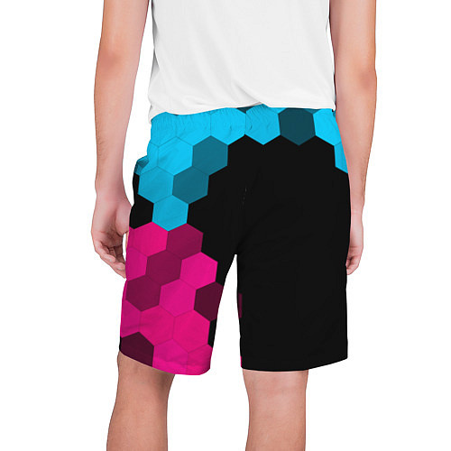 Мужские шорты Skyrim - neon gradient: по-вертикали / 3D-принт – фото 2