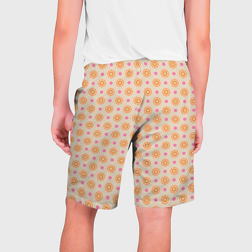 Мужские шорты Цветочки пастельного цвета / 3D-принт – фото 2