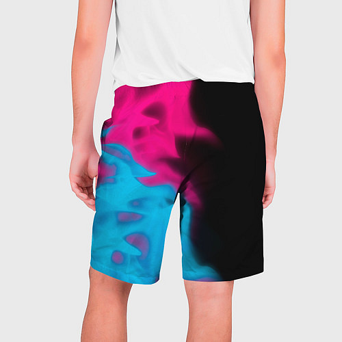 Мужские шорты Poppy Playtime - neon gradient: по-вертикали / 3D-принт – фото 2
