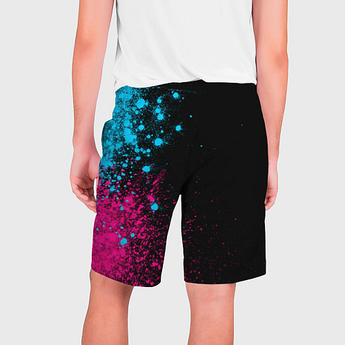 Мужские шорты Roblox - neon gradient: по-вертикали / 3D-принт – фото 2