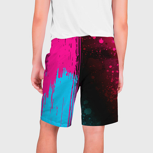 Мужские шорты Sporting - neon gradient: по-вертикали / 3D-принт – фото 2