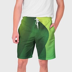 Мужские шорты Зелёные абстрактные волны