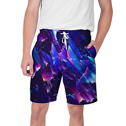 Шорты на шнурке мужские Космический неоновый глитч, цвет: 3D-принт