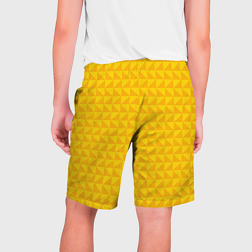 Мужские шорты Геометрия - желтые треугольники / 3D-принт – фото 2