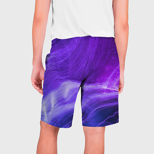 Мужские шорты Неоновые волны / 3D-принт – фото 2