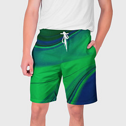 Мужские шорты Зелёно-синий песок и блёстки