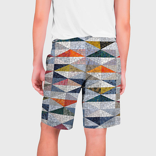Мужские шорты Каменный разноцветный паттерн / 3D-принт – фото 2