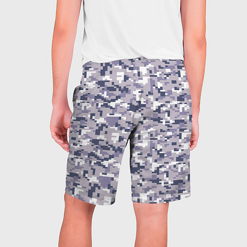 Мужские шорты Камуфляж ACUpat серый пиксель / 3D-принт – фото 2
