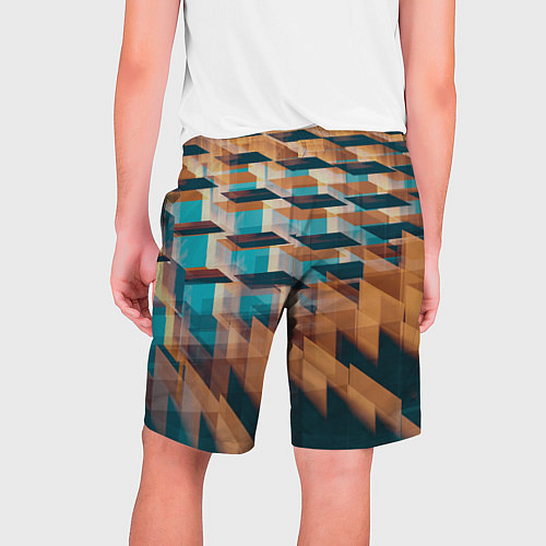 Мужские шорты Абстрактное множество поверхностей разных цветов / 3D-принт – фото 2