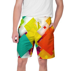 Мужские шорты Цветные геометрические квадраты