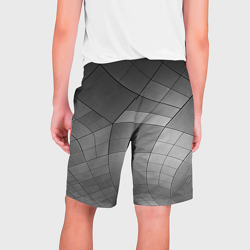 Мужские шорты Металлические серые пластины / 3D-принт – фото 2