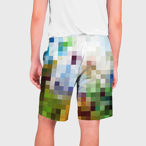 Мужские шорты Пиксельная абстракция / 3D-принт – фото 2