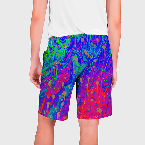 Мужские шорты Разноцветная импрессивная композиция / 3D-принт – фото 2