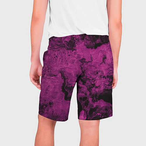Мужские шорты Тёмно-розовые краски во тьме / 3D-принт – фото 2