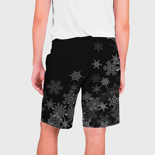 Мужские шорты Красивые белые снежинки / 3D-принт – фото 2