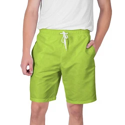 Шорты на шнурке мужские Текстурированный ярко зеленый салатовый, цвет: 3D-принт