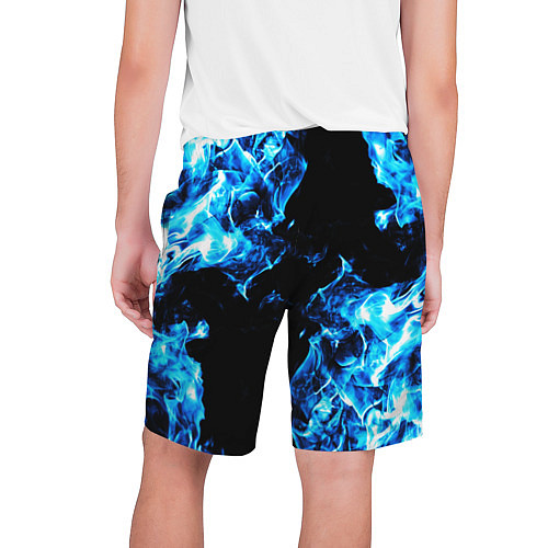 Мужские шорты Красивый синий огонь / 3D-принт – фото 2