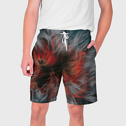 Мужские шорты Абстрактные волны красок и дыма во тьме