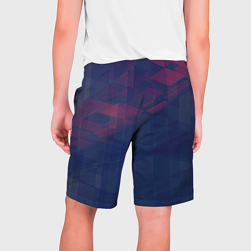 Мужские шорты Абстрактный прозрачный стеклянный фиолетовый патте / 3D-принт – фото 2