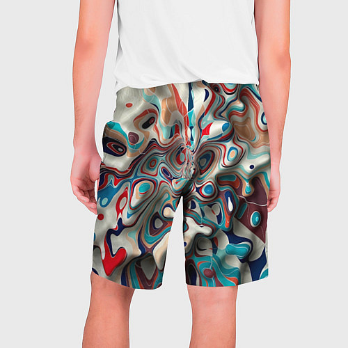 Мужские шорты Волны - краски / 3D-принт – фото 2