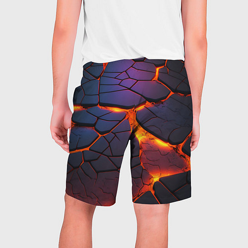 Мужские шорты Неоновая лава - течение / 3D-принт – фото 2
