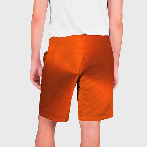 Мужские шорты Оранжевый волнообразный дисковый узор / 3D-принт – фото 2